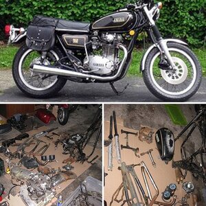 78 XS650 before and after