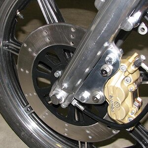 Front caliper mounted