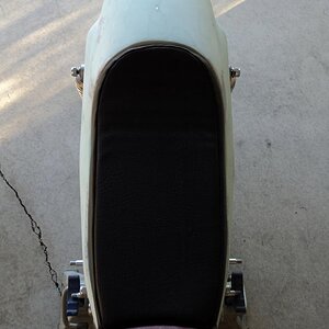 Top view showing the seat and rear fender lines