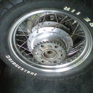 rear wheel and tire