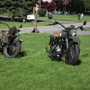 Comparison with a Vintage Harley WLA