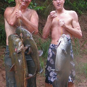Noodling with Skipper Bivens from Animal Planet. I met him shortly after he shot the pilot for his TV show. I contacted him because I wanted to go noo