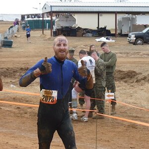 Completed the Tough Mudder. 10 miles of the nastiest shit you can imagine...ice baths, smoke houses, all kinds of obstacles, lake swims, and even elec