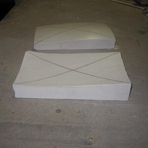 plaster molds from gas tank badge locations