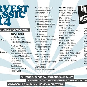 2014 Harvest Classic
Promotional flyer 02