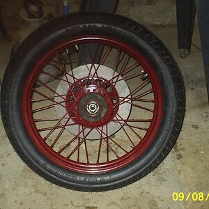 front wheel and tire