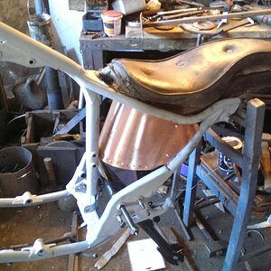 almost finished the copper battery box
swing arm next, got allballs kit