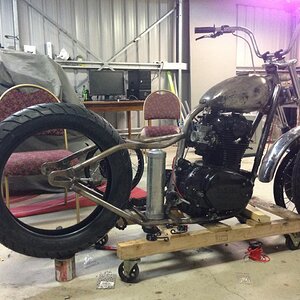 mocking up tyres and tank
