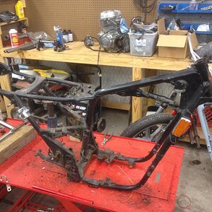 Uncut xs650 frame. Numbers removed and used on custom project. Manufactured in 8/81. $50