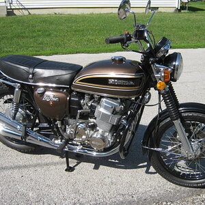 Honda 1973 CB750K3 purchased from Rich from the Christian Motorbike Mission in McGuffey Ohio.