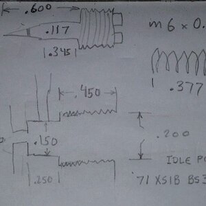 '71 XS1B BS38 idle screw (mix screw) port dimensions