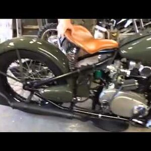 XS650 270 Degree Rephased 750 Big Bore kit WWII Military Theme Motorcycle on the Road Again - YouTube