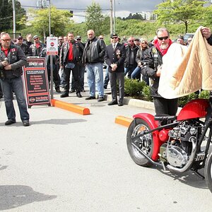 The presentation at the June 09/2012 Highway of Heroes Memorial Ride for the Fallen in Vancouver BC by 'Ubique Unit' of the 3rd Canadian Army Veterans