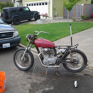 1972 xs650, first day