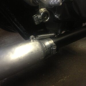 Custom baffle inside this dirt bike muffler. 
We'll see how well it works if I can pass inspection.