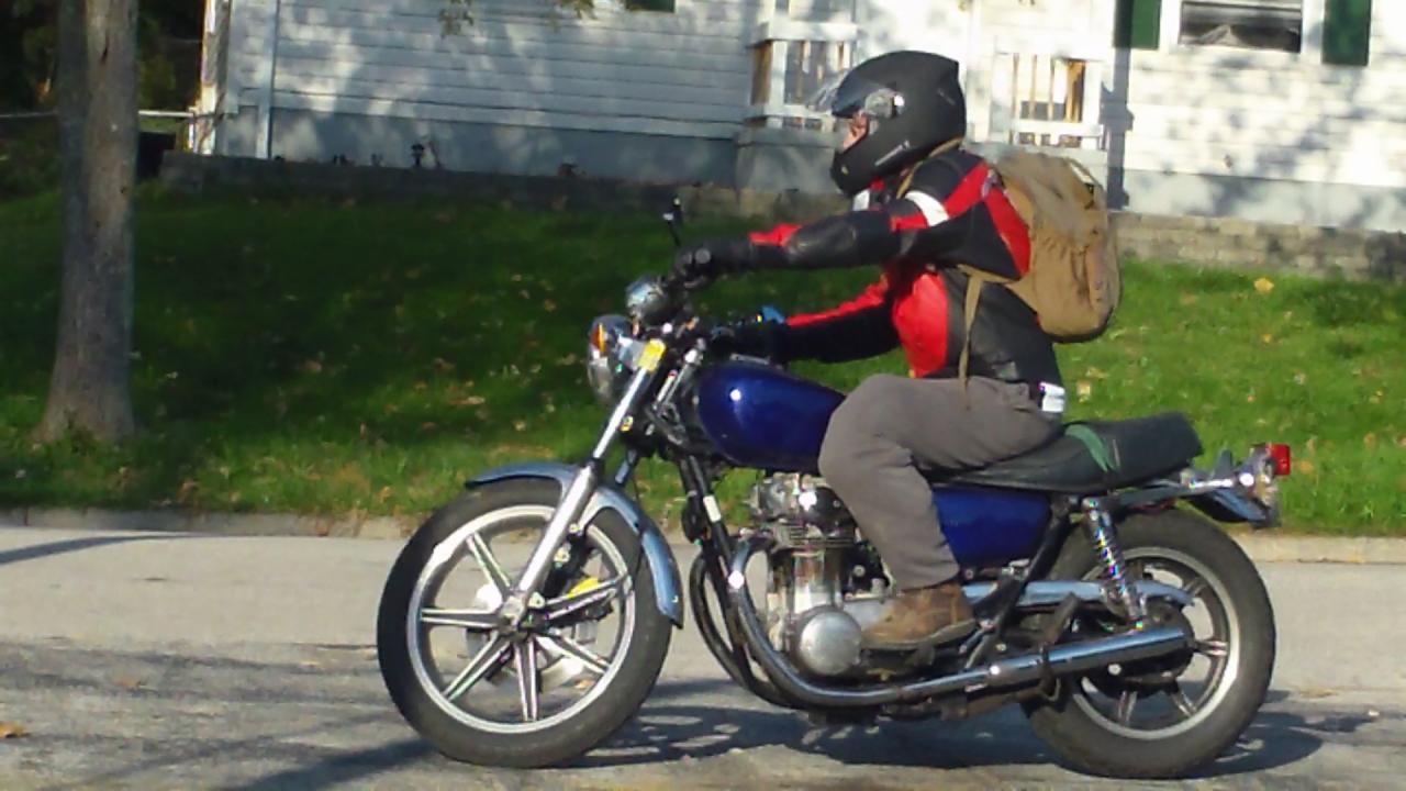 1979 xs 650 with blue ghost flame tank