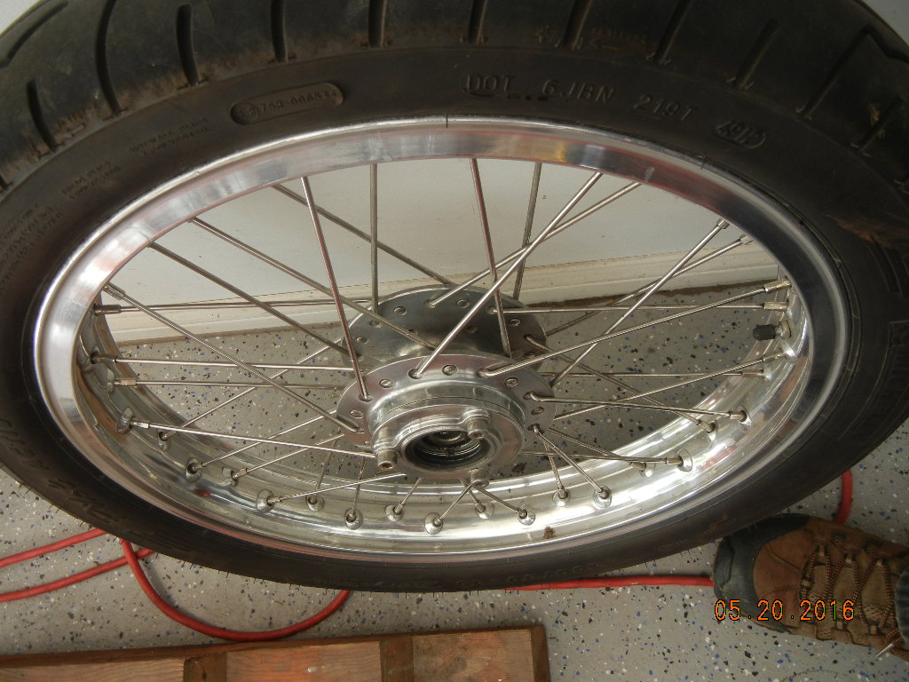 2.15 x 18 flange front wheel SS mikesXS spokes