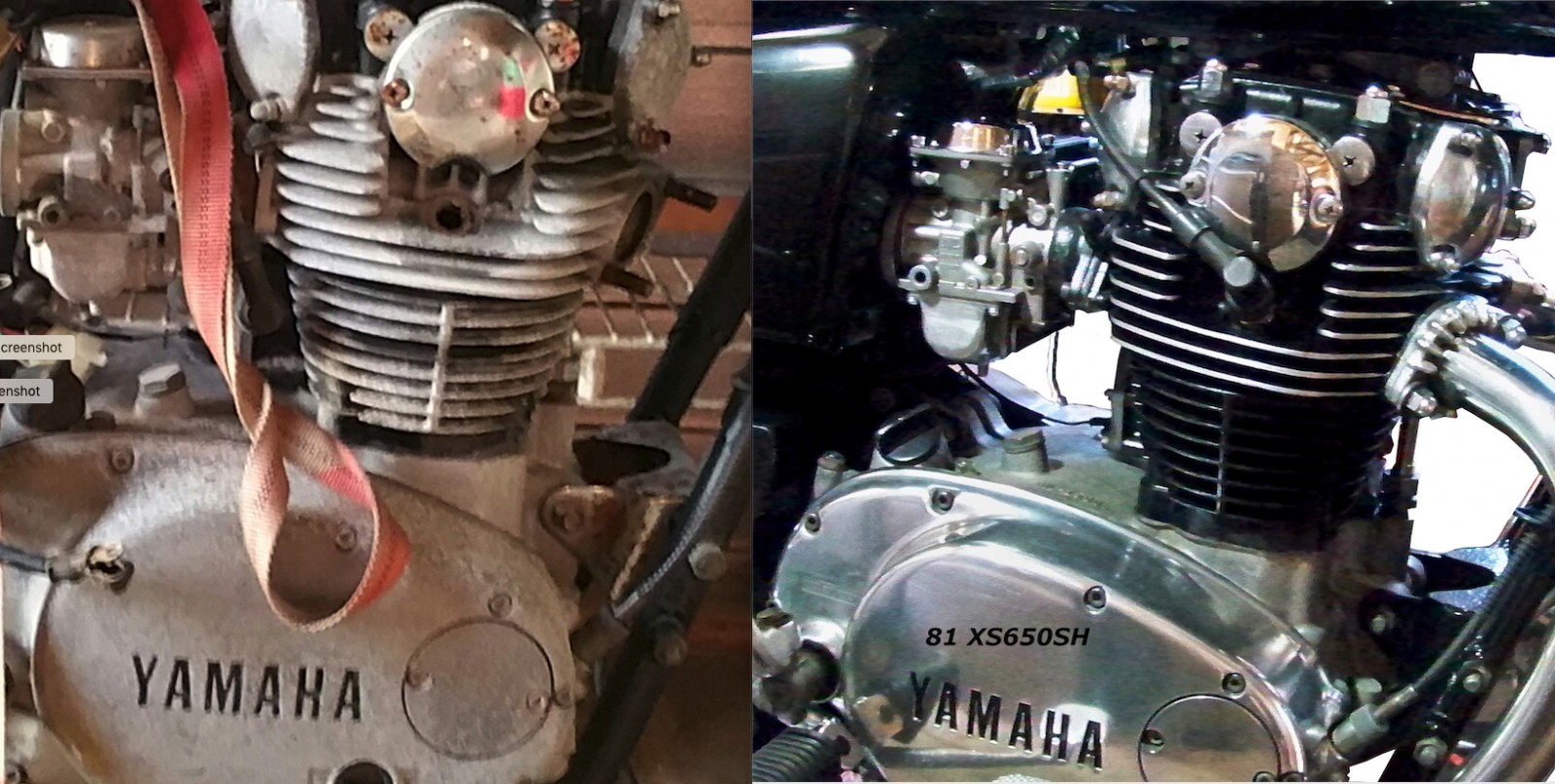 81 XS650SH Before:After