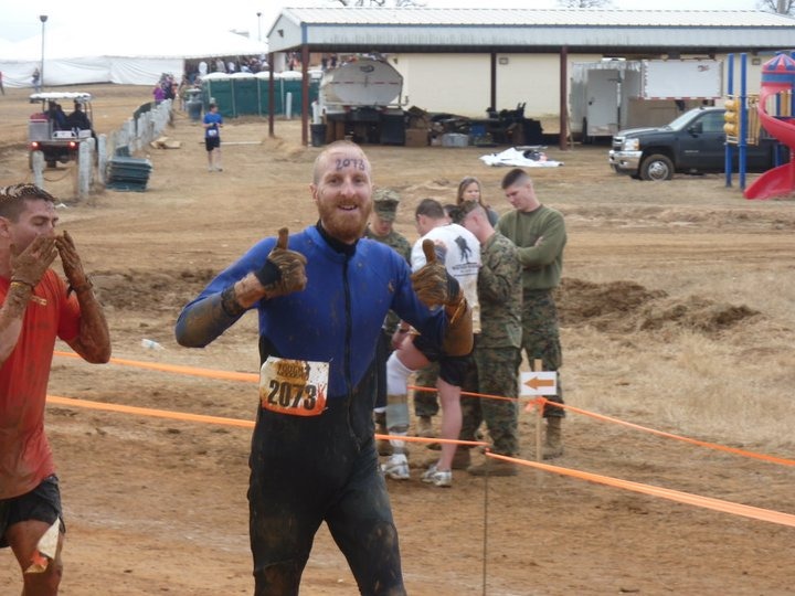 Completed the Tough Mudder. 10 miles of the nastiest shit you can imagine...ice baths, smoke houses, all kinds of obstacles, lake swims, and even elec