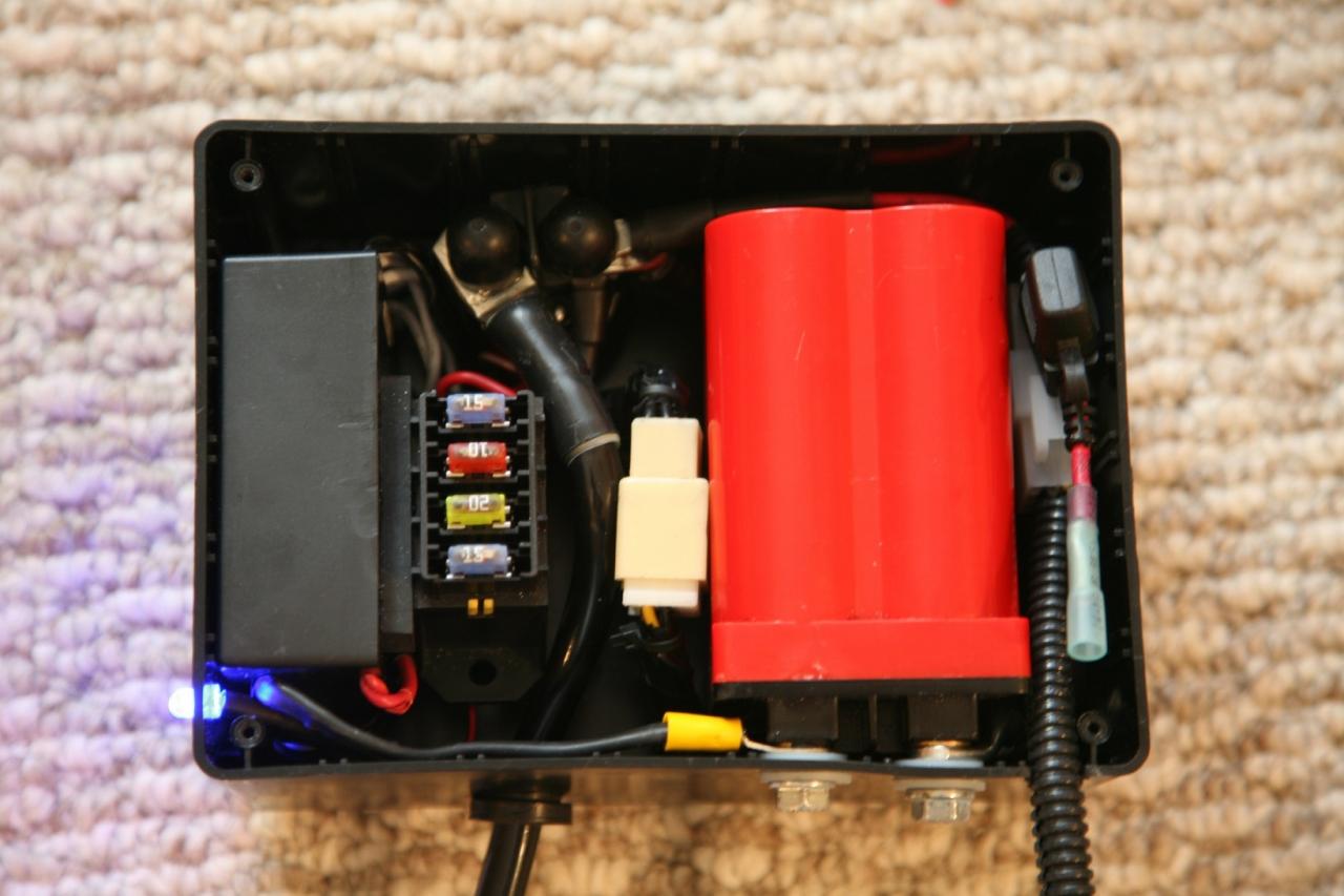 Electrical Wiring (Lithium Battery, 4-Channel Remote Control, Starter Solenoid and 4-Gang Fuse Box
