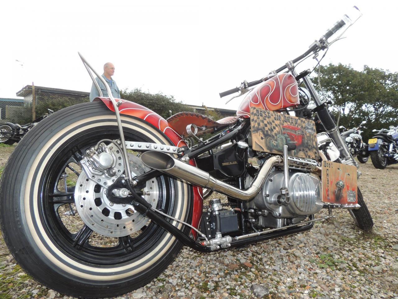 My XS650 won Best Custom and Best in Show at the Autumn Homegrown Custom Show Oct 5th 2013 at The Neptune Pub. Dymchurch. Kent. UK.