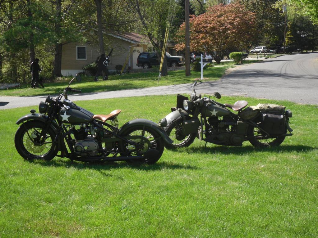 Side by Side Comparison with Vintage Harley WLA