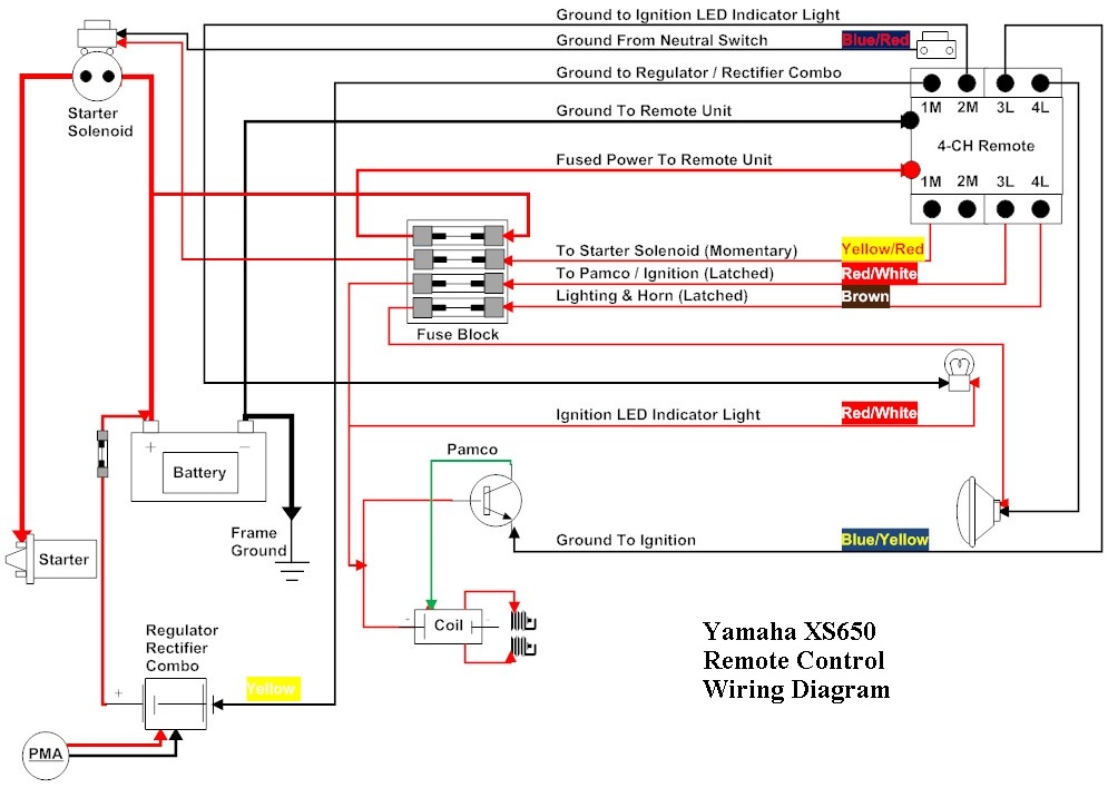 Yamaha XS650 Remote Control Wiring Diagram