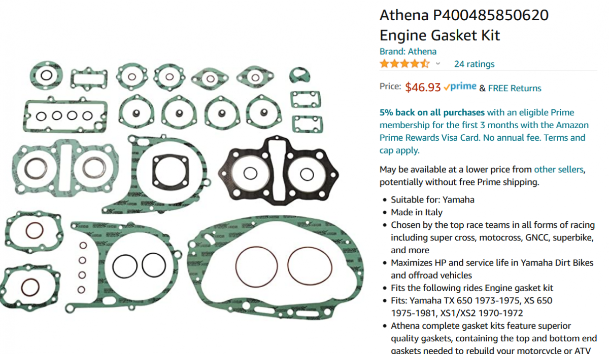 Athena P400485850620 Engine Gasket Set