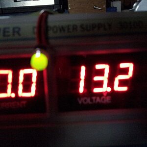 LED voltage monitor.  Starts displaying green at 13.2 vdc