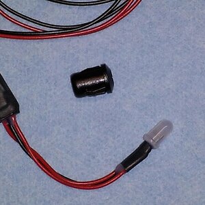 Single multi-color LED voltmeter
5mm LED, 8mm panel hole mount, tiny/sealed magic box, 2 feet of wire.