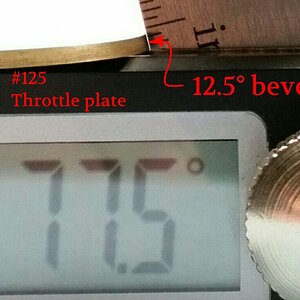 71XS1B #125PlateAngle
The bevel edge of the #125 plate is 12.5Â°
The ovalled long (vertical) measurements of the plate confirm that the plate would