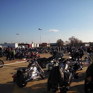 Springfield, Mo Toys for Tots 2015. A pretty good showing for a canceled ride.
