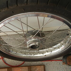 2.15 x 18 flange front wheel SS mikesXS spokes