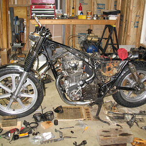 Forks Rebuilt And On It's Wheels
