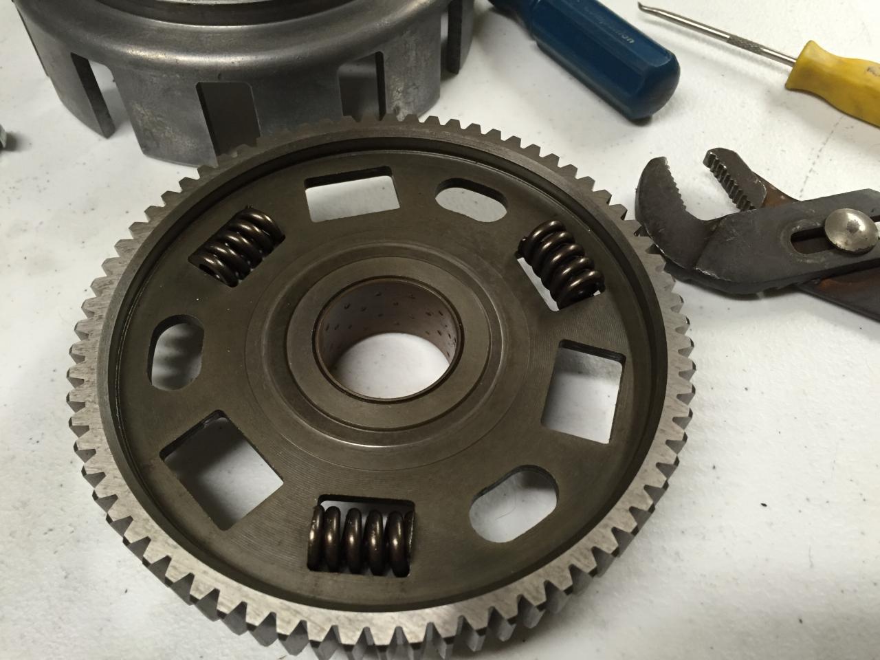 IMG 32- Primary Drive Gear, flipped over to show spring placement.